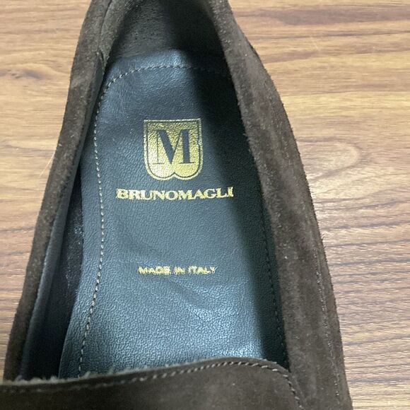 Bruno Magli Encino Casual Vamp Brown Suede Mens Loafers. Size 8 M. - Picture 5 of 8